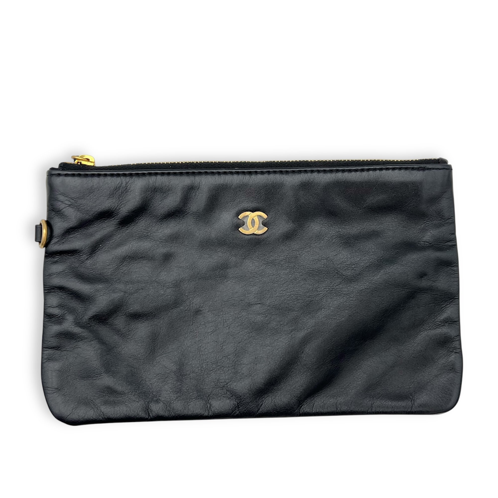 Chanel 22 Tote Shoulder Bag Black in Calfskin, Gold hardware_13