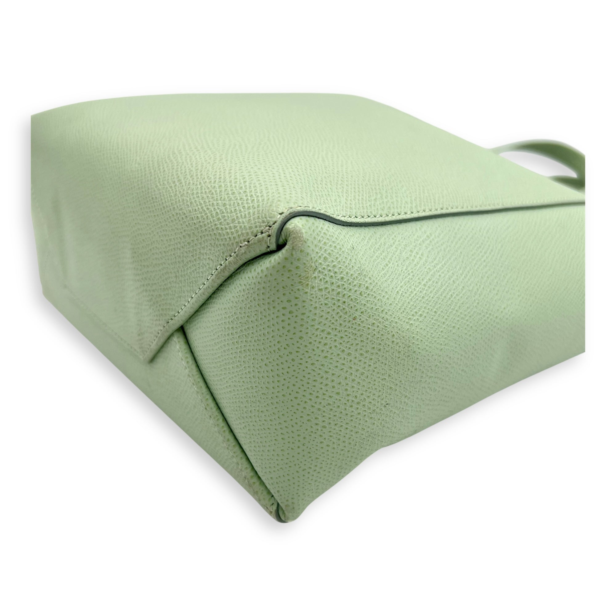 Celine 2 way bag Tote Bag Green in Calfskin, Gold hardware_13