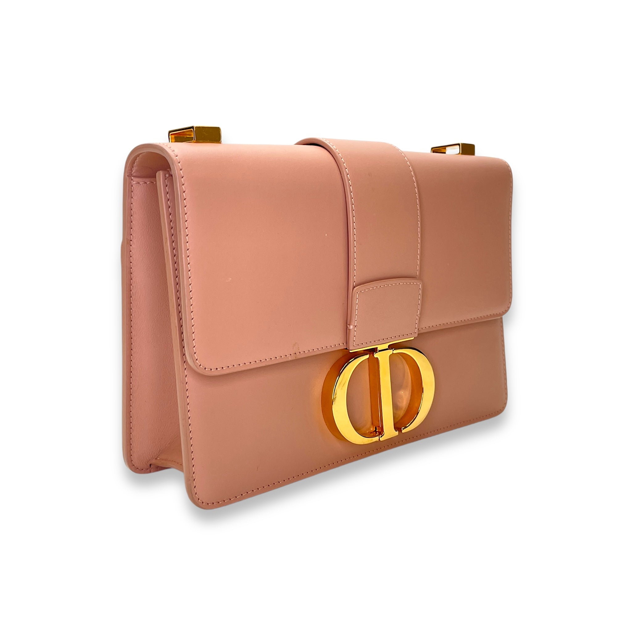 Montaigne Crossbody Bag 30 Pink in Calfskin, Gold hardware