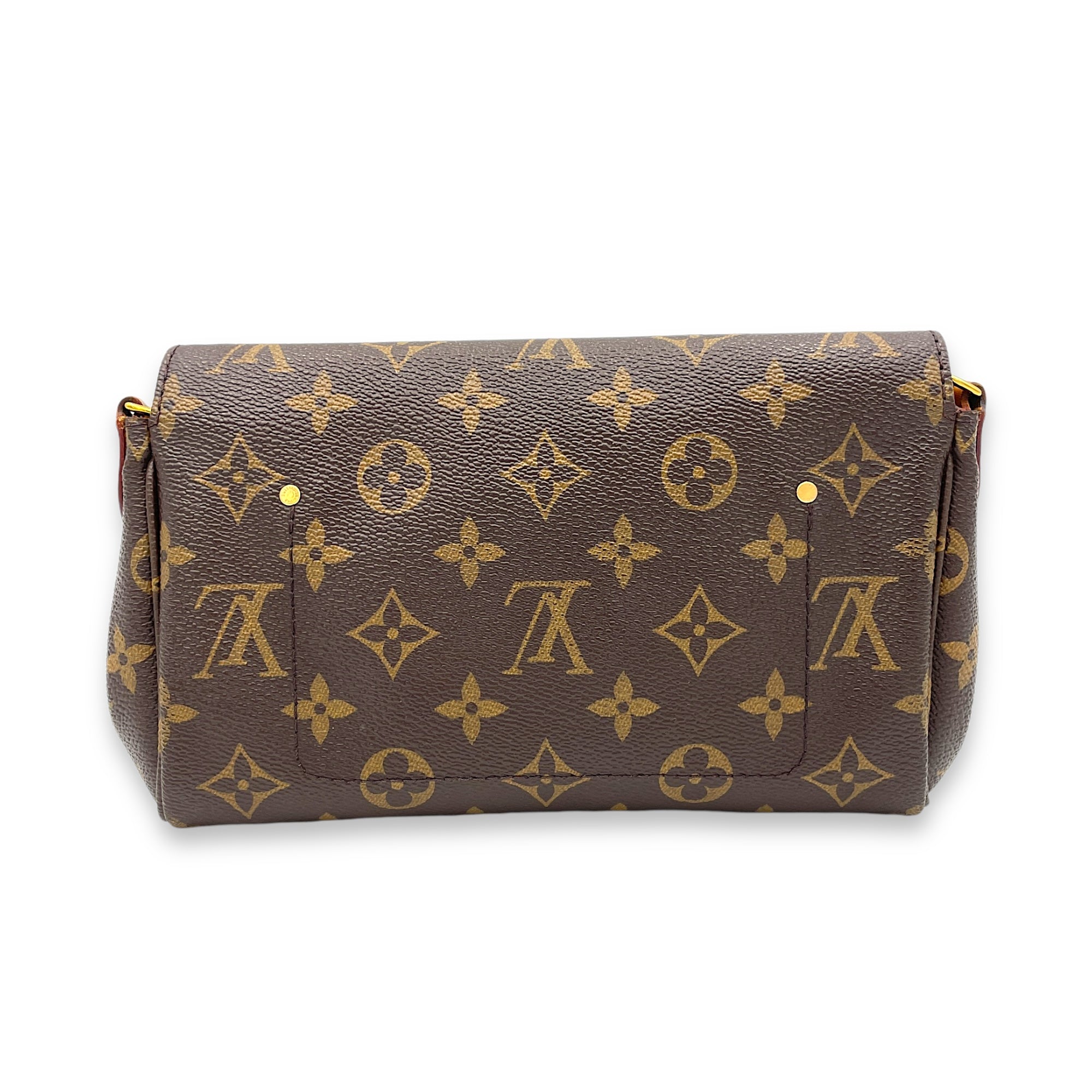 Favourite Crossbody Bag Brown in Monogram Coated Canvas, Gold hardware