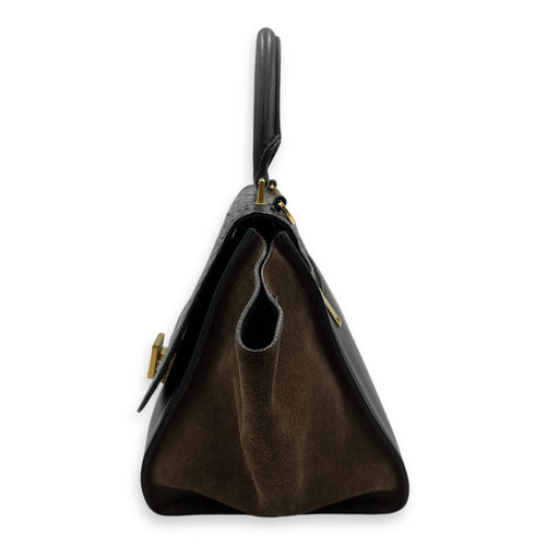 Trapeze Top handle Bag Small Multi-colour in Calfskin , Gold Hardware