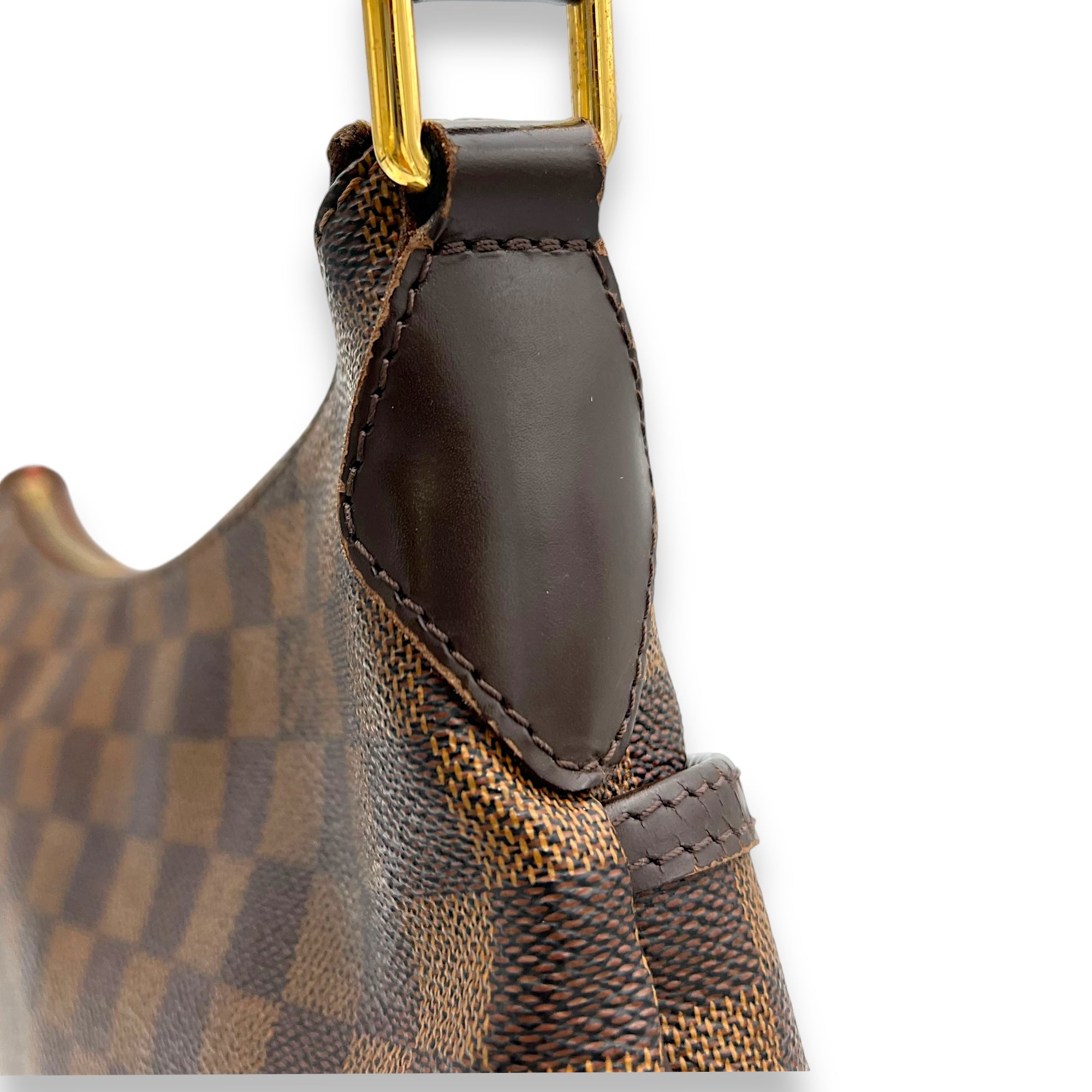 Bloomsbury Crossbody Bag Damier Ebene in Coated Canvas, Gold hardware