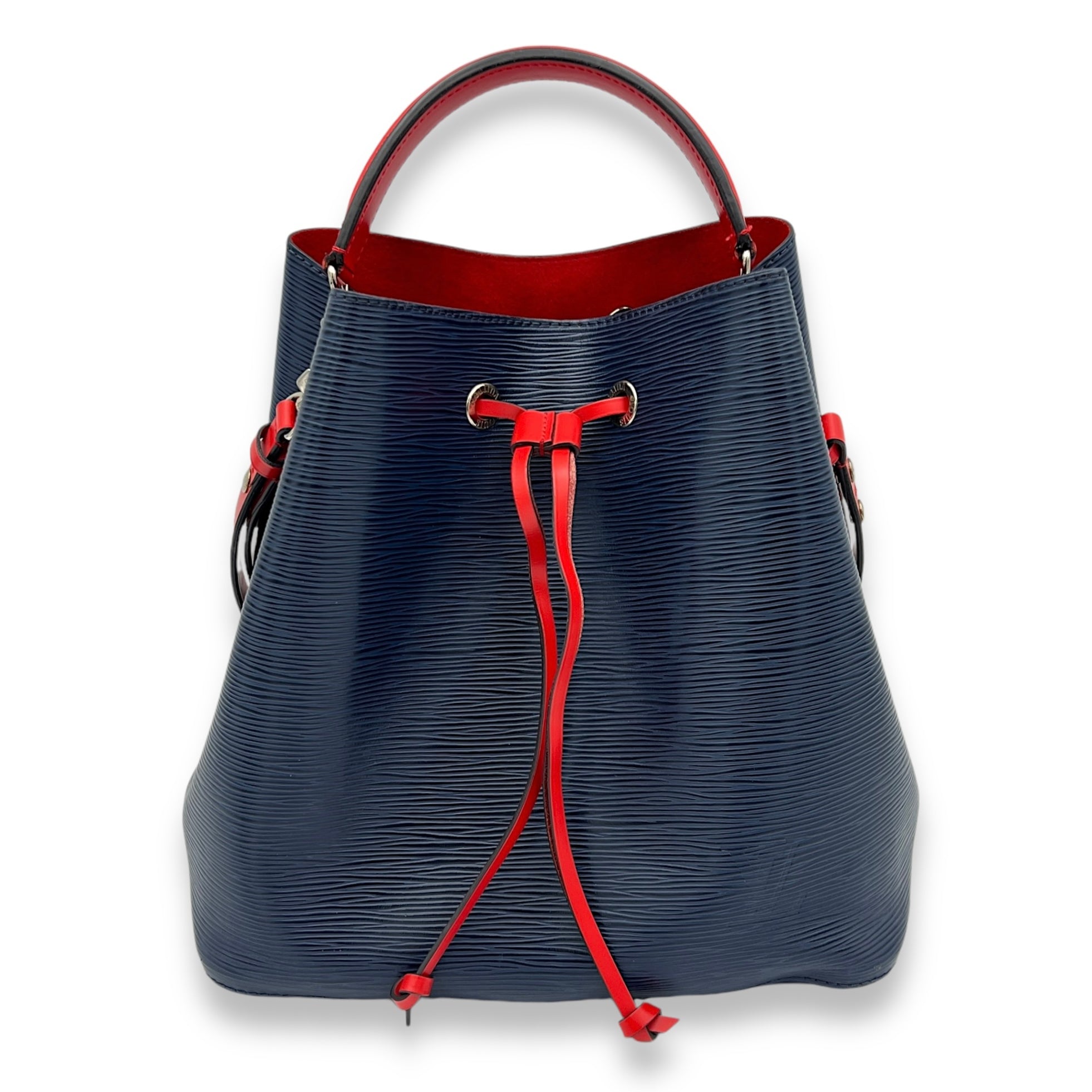 NeoNoe Bucket Bag Blue in Epi Leather, Silver hardware