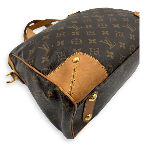 Retiro Top Handle Bag Brown in Monogram Coated Canvas, Gold hardware