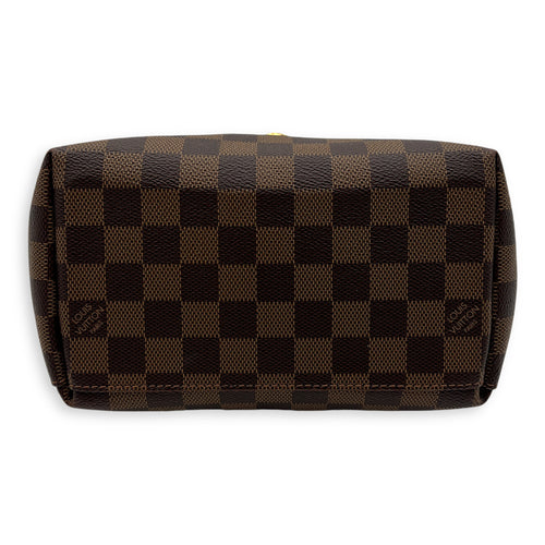 Clapton Backpack Damier Ebene in Coated Canvas, Gold hardware