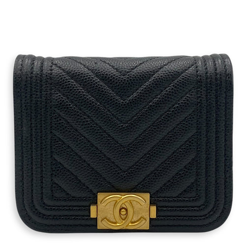 Chanel Boy Belt Bag Black in Caviar Leather, Gold hardware_1