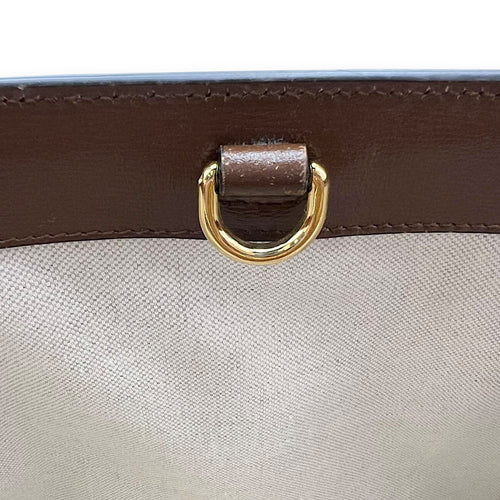 Gucci GG Supreme Brown Tote Bag in Interlocking GG Supreme, Gold hardware_14