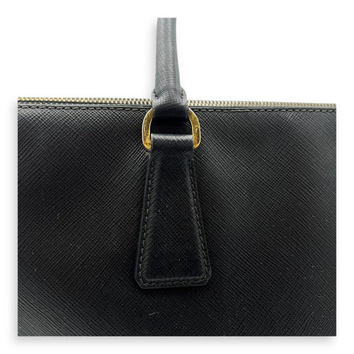 Prada Galleria Top Handle Bag Black in Saffiano Leather, Gold hardware_14