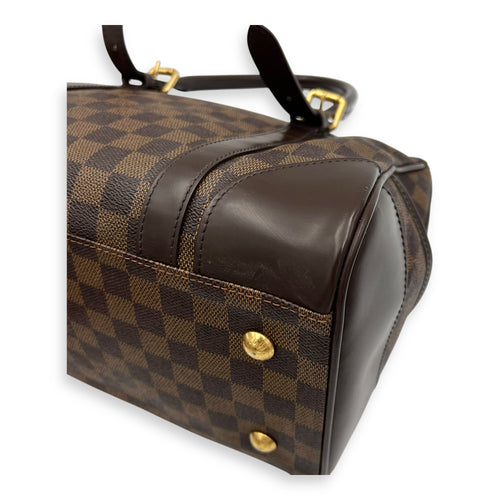 Louis Vuitton Berkeley Top Handle Bag Brown in Coated Canvas, Gold hardware_14