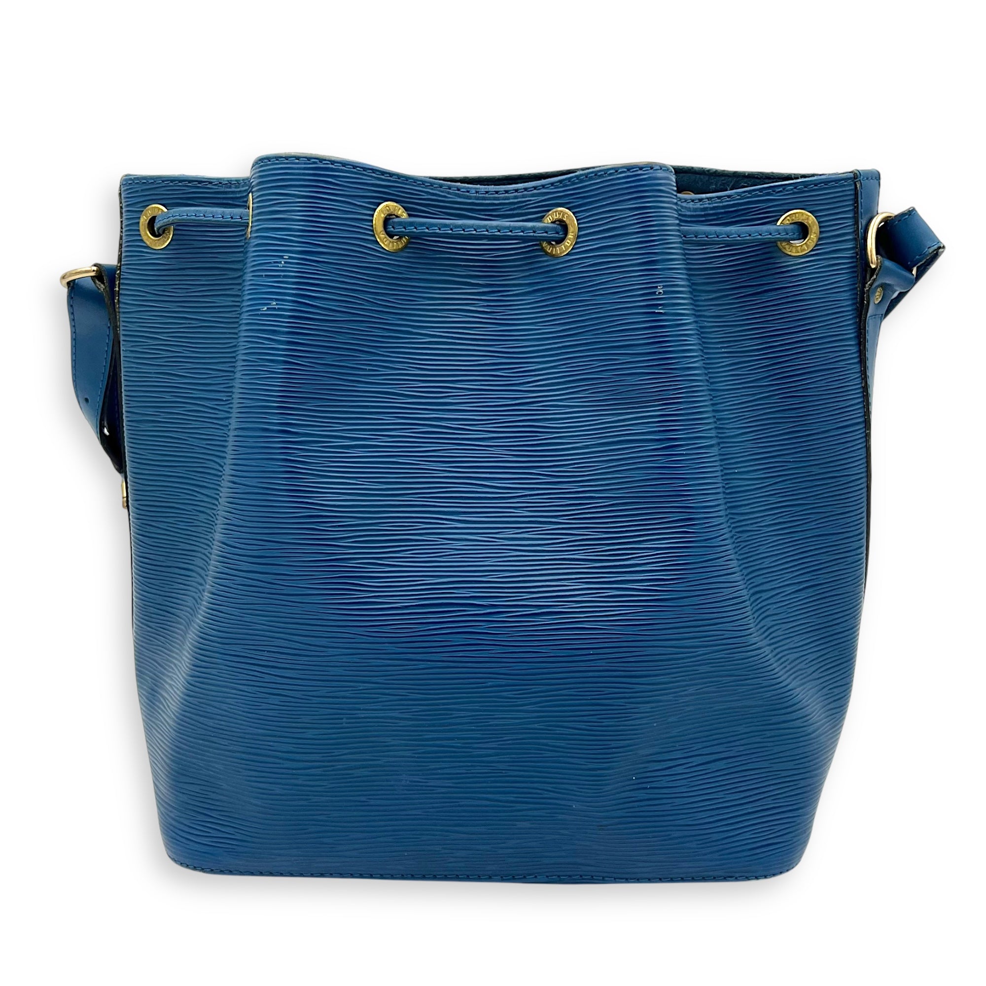 Louis Vuitton Noe Bucket Bag Blue in Epi Leather, Gold hardware_2