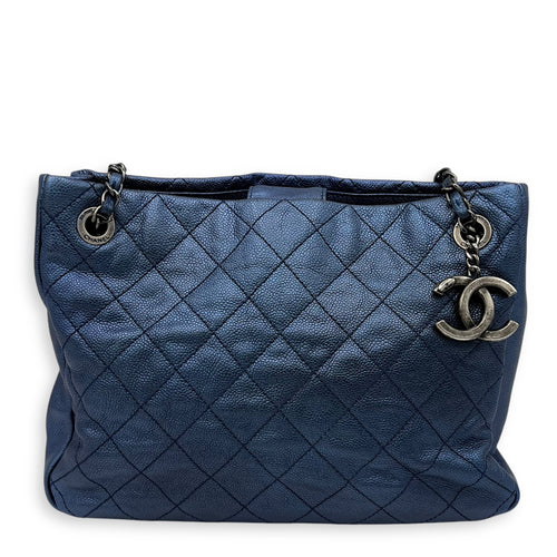 Chanel Others Tote Bag Blue in Caviar Leather, Ruthenium hardware_1