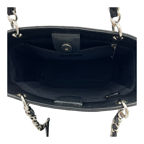 Chanel PST Tote Bag Black in Caviar Leather, Silver hardware_6