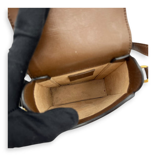 Gucci Horsebit 1955 Shoulder Bag Brown in Monogram Coated Canvas, Gold hardware_6
