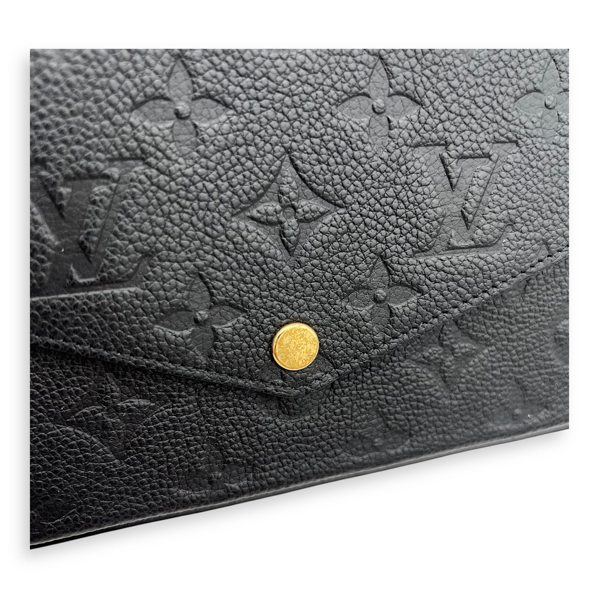 Louis Vuitton Felicie Wallet On Chain Black in Monogram Empreinte Leather, Gold hardware_9