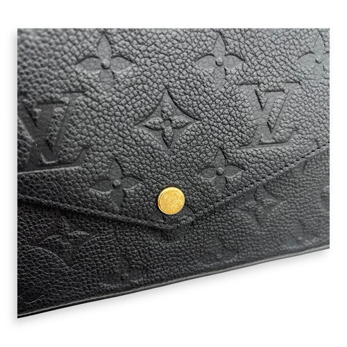 Louis Vuitton Felicie Wallet On Chain Black in Monogram Empreinte Leather, Gold hardware_9