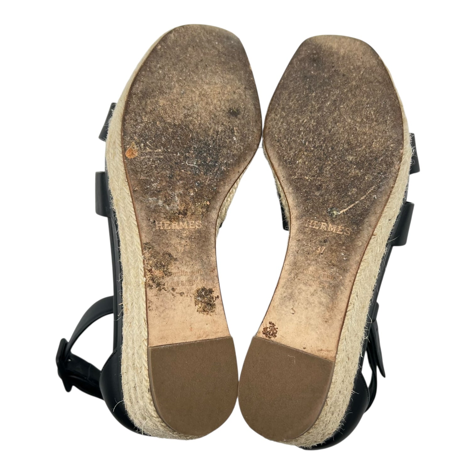 Hermès H Espadrilles Beige in Calfskin_4