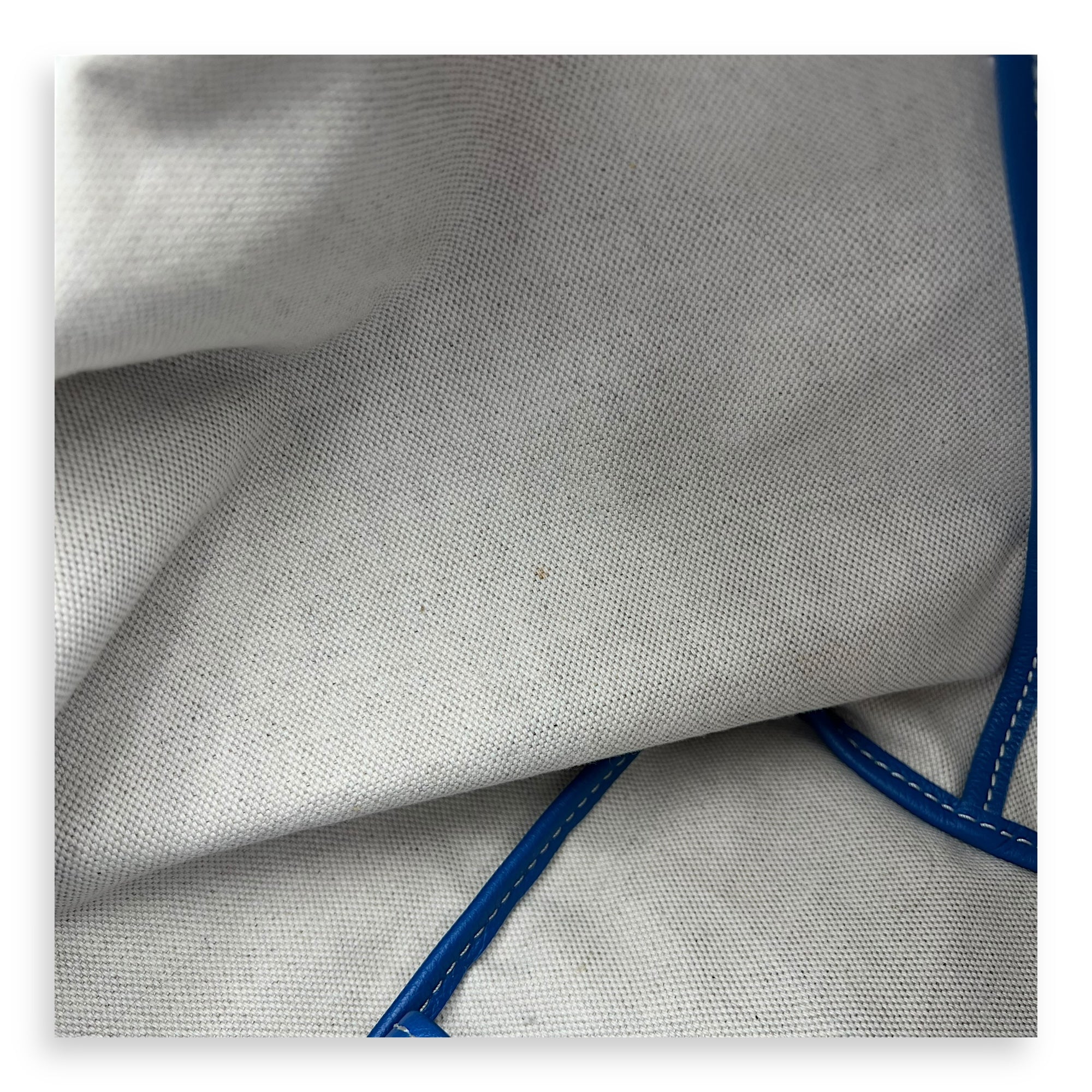 Goyard Saint Louis Tote Bag Blue in Coated Canvas, Silver hardware_8