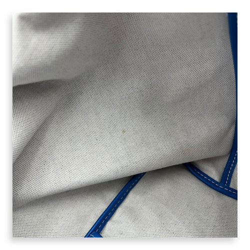Goyard Saint Louis Tote Bag Blue in Coated Canvas, Silver hardware_8