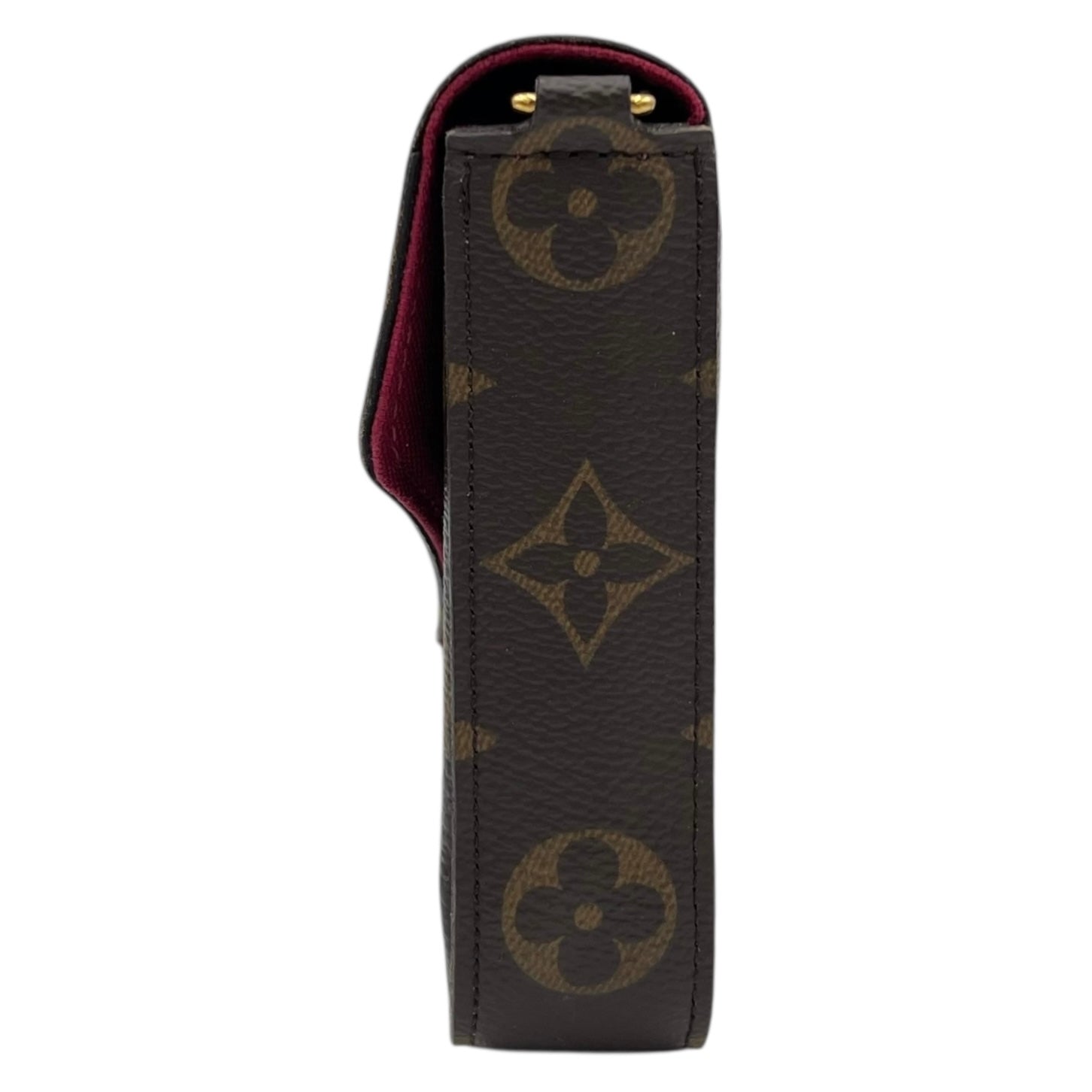 Louis Vuitton Felicie Wallet On Chain Brown in Monogram Coated Canvas, Gold hardware_4