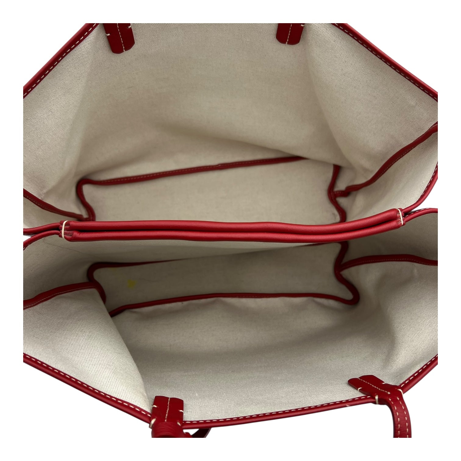 Goyard Isabelle Red Tote Bag in Coated Canvas, Silver hardware_6