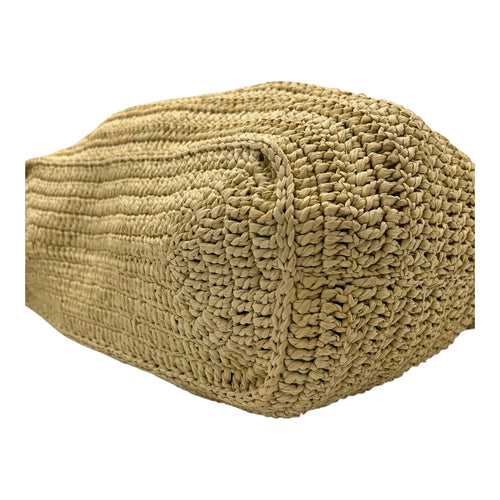 Saint Laurent Rive Gauche Tote Bag Beige in Raffia_8