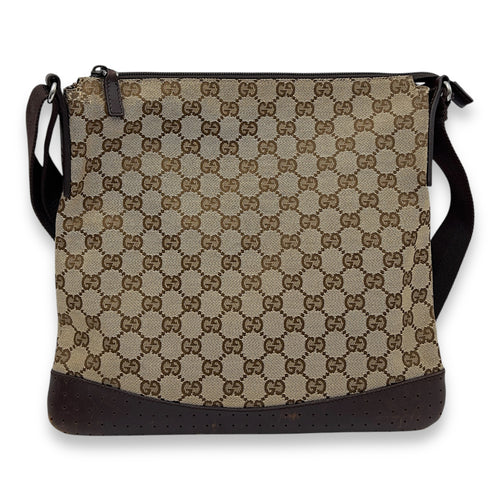 Gucci GG Crossbody Bag Brown in Canvas, Gold hardware_2
