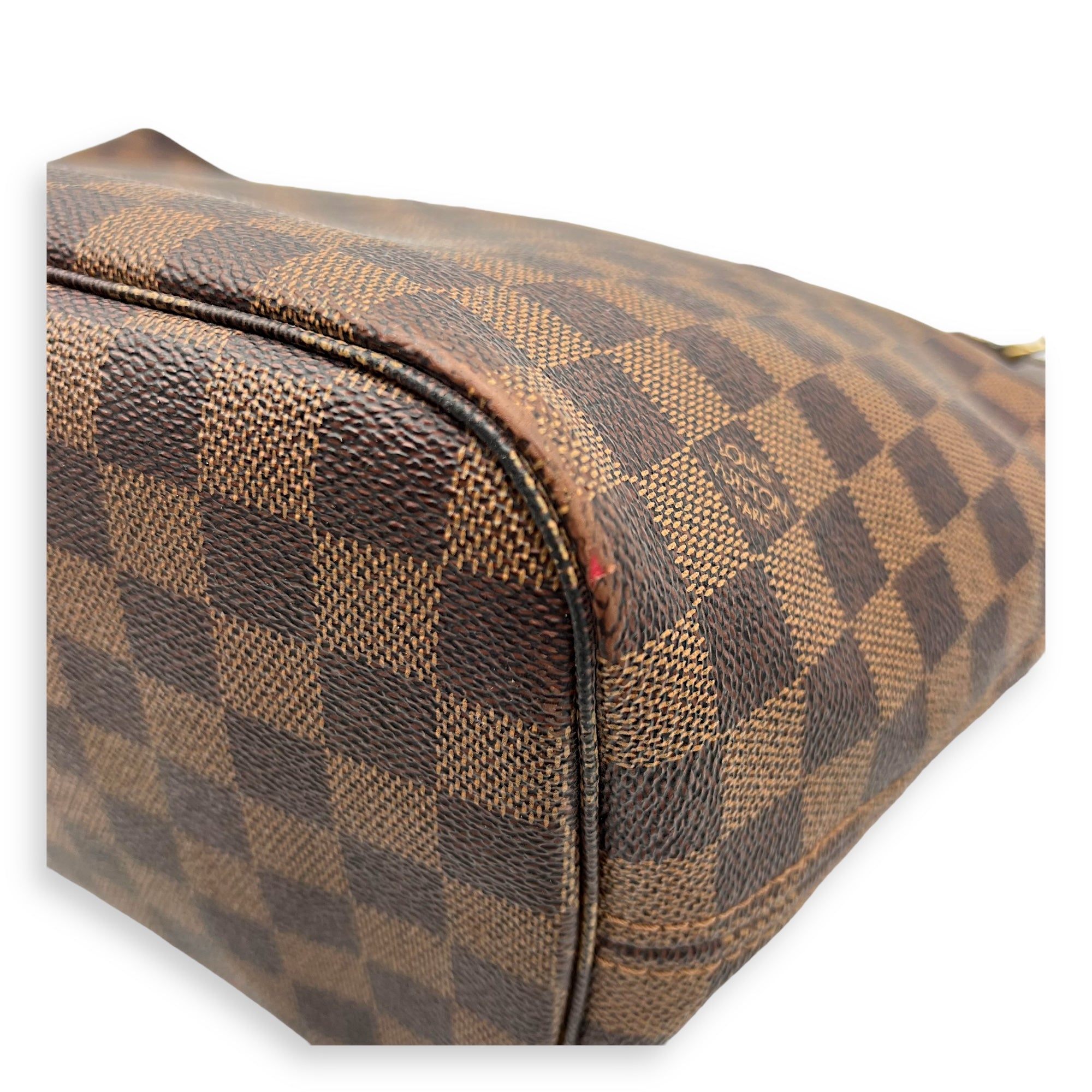 Louis Vuitton Neverfull MM Brown Tote Bag in Monogram Coated Canvas, Gold hardware_12