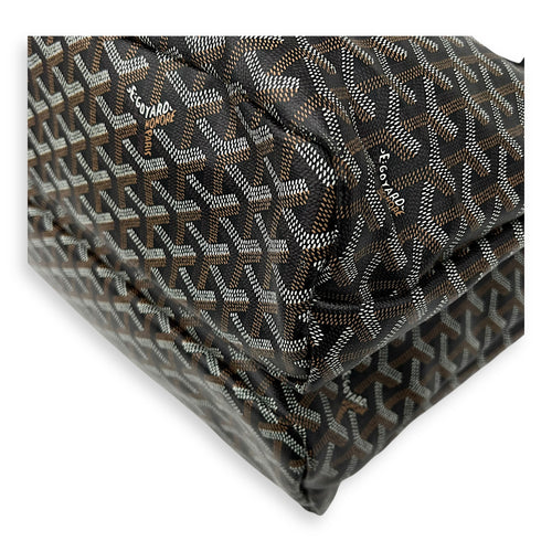 Goyard Isabelle Tote Bag Black in Coated Canvas, Silver hardware_9