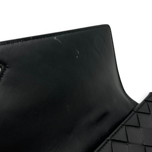 Bottega Veneta Andiamo Top Handle Bag Black in Lambskin, Gold hardware_14