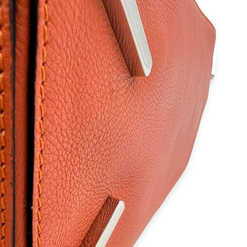 Loewe Puzzle Medium Orange Crossbody Bag in Calfskin, Silver hardware_14