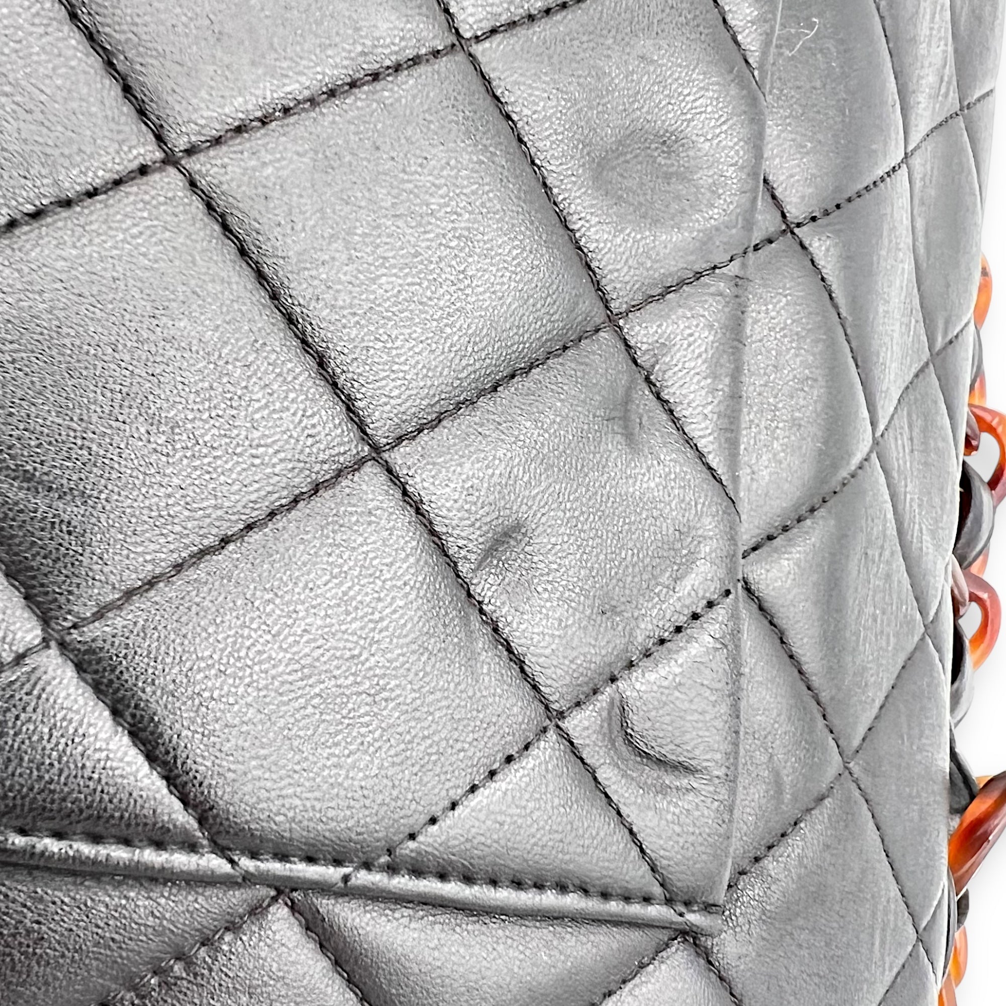 Chanel CC Quilted Tortoise Shell Shoulder Bag Black in Lambskin, tortoise shell hardware_14
