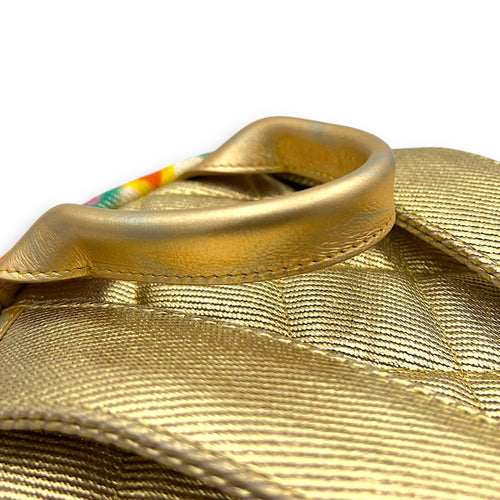 Chanel Grafitti Backpack Gold in Canvas, Gold hardware_12