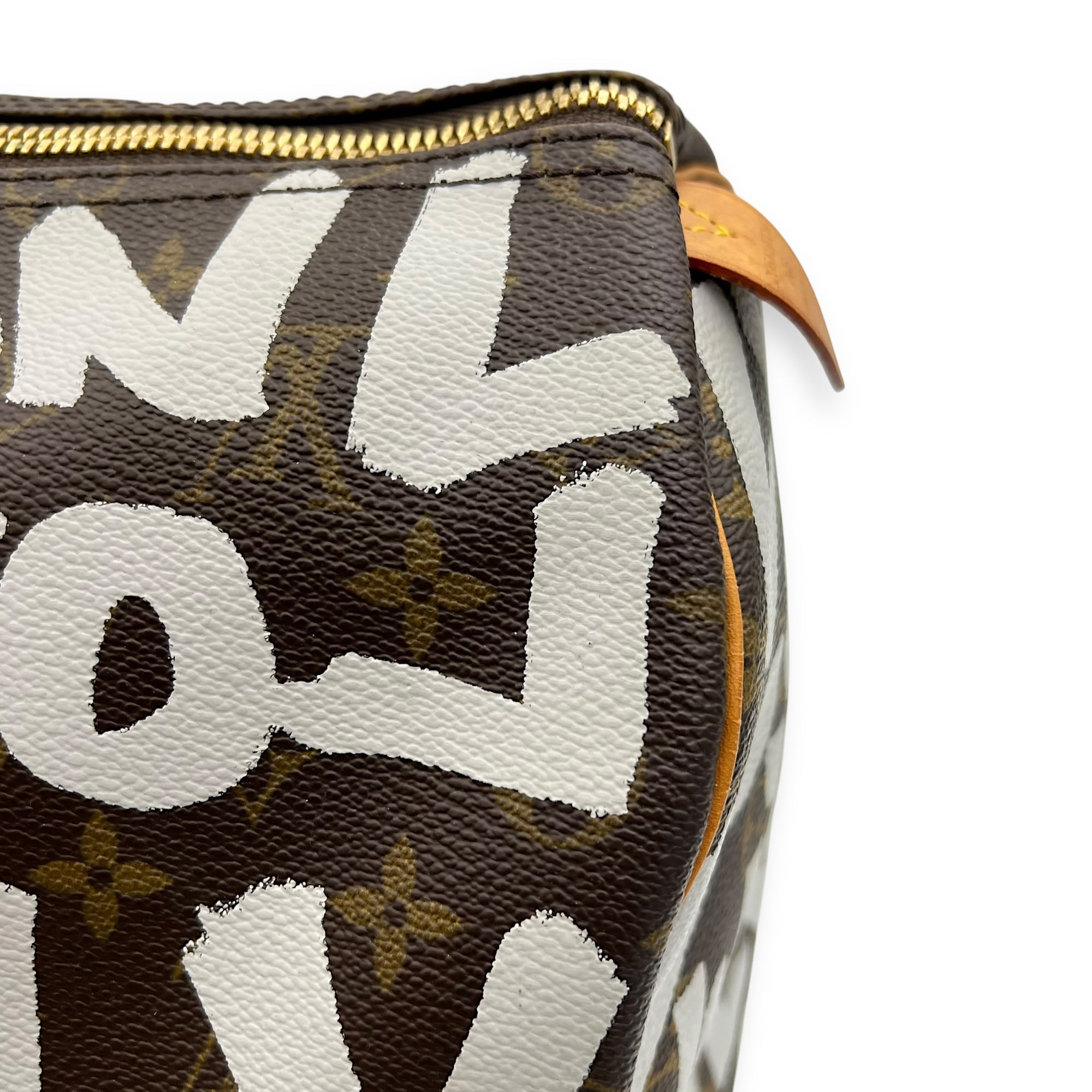 Louis Vuitton Stephen Sprouse Keepall 50 Brown Duffle Bag in Coated Canvas, Gold hardware_14