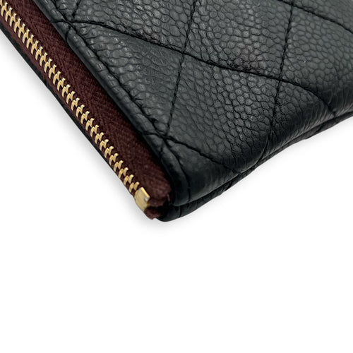 Chanel CC Pouch Black in Caviar Leather, Gold hardware_14