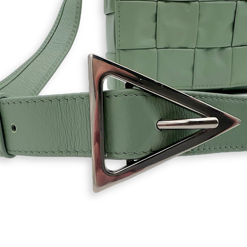 Bottega Veneta Cassette Crossbody Bag Green in Calfskin_14
