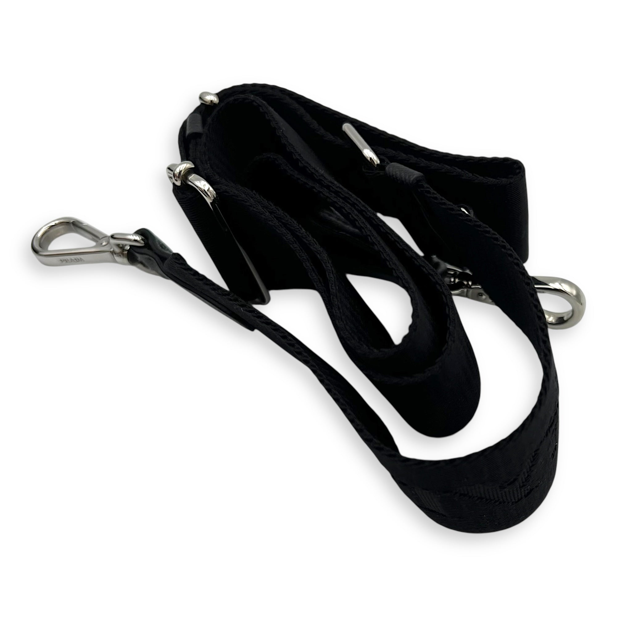 Prada Re-Edition 2005 Crossbody Bag Black in Re-Nylon, Silver hardware_14