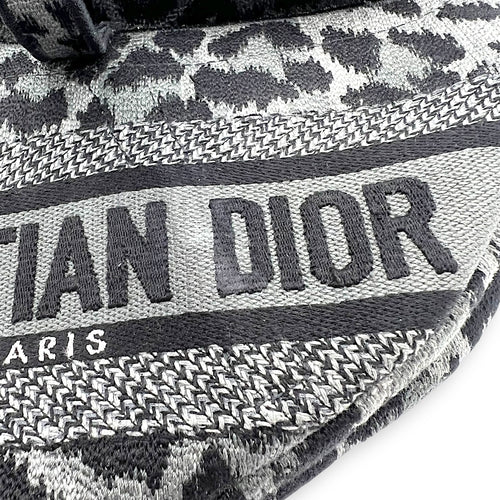Dior Saddle Grey Shoulder Bag in Jacquard, Gold hardware_14