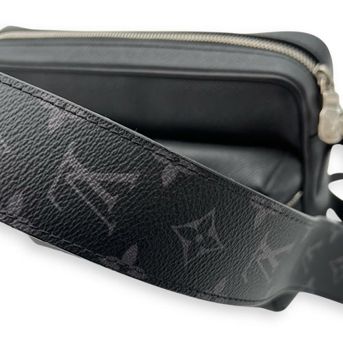 Louis Vuitton Logo Messenger Grey in Monogram Coated Canvas, Silver hardware_13