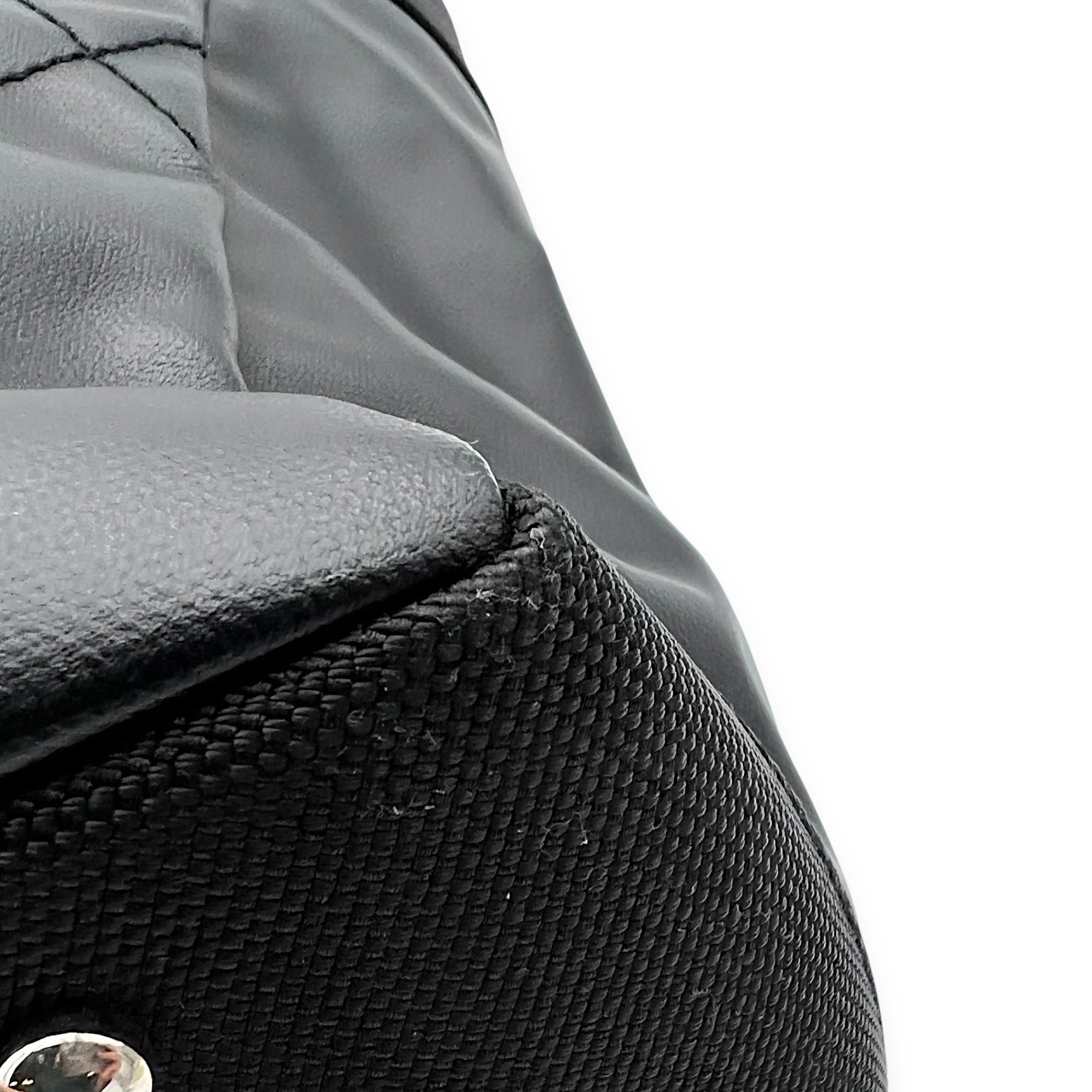 Chanel Paris Biarritz Tote Bag Black in Coated Canvas, Silver hardware_14