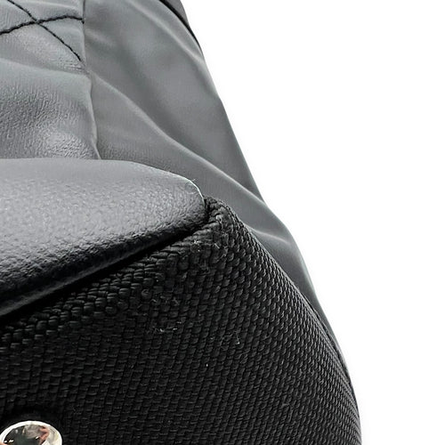 Chanel Paris Biarritz Tote Bag Black in Coated Canvas, Silver hardware_14