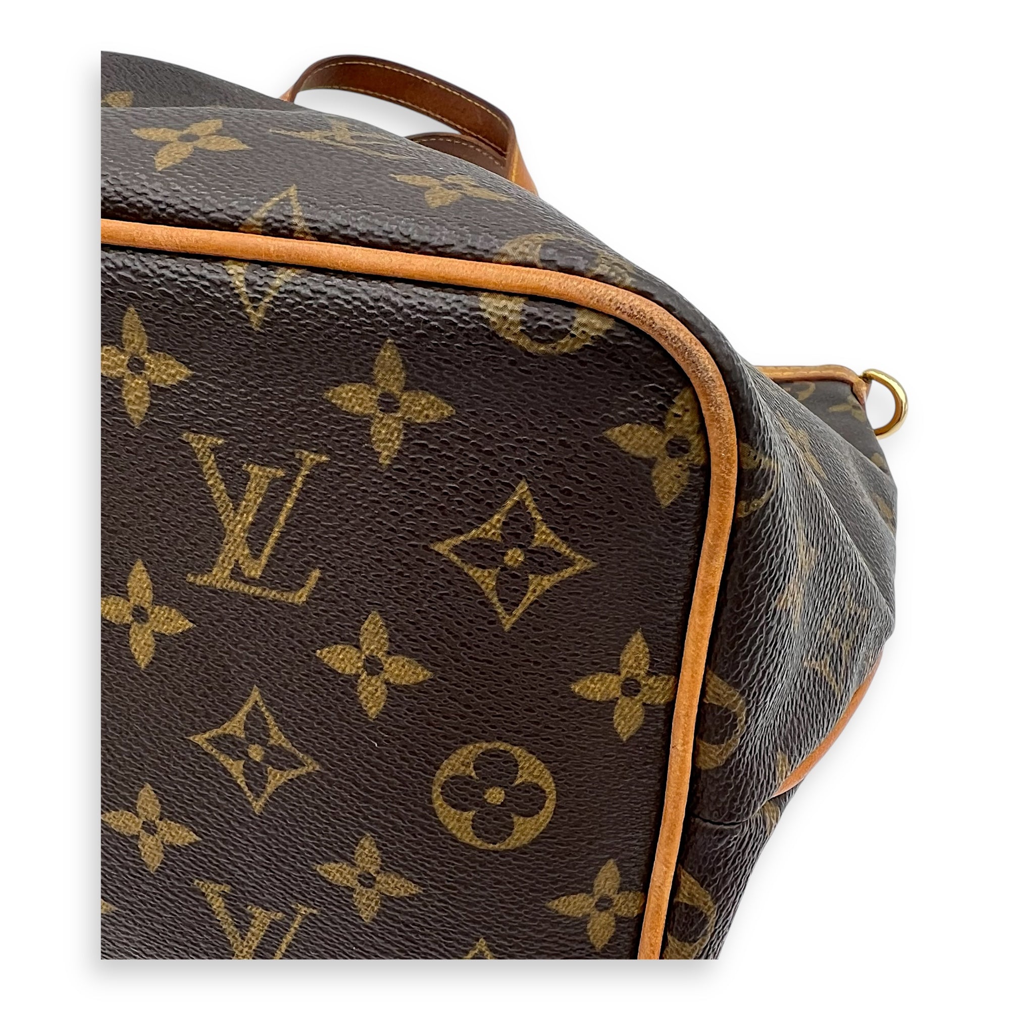Louis Vuitton Palermo Top Handle Bag PM Brown in Monogram Coated Canvas, Gold hardware_14
