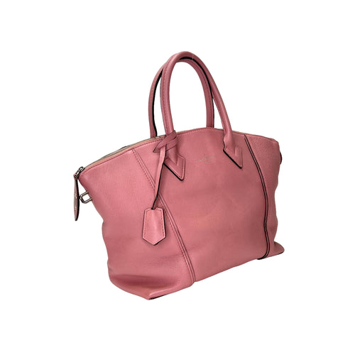 Soft Lockit PM Pink Top Handle Bag in Calfskin, Silver hardware