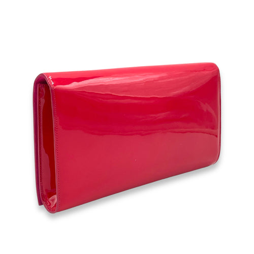 Belle De Jour Red Clutch in Patent Leather