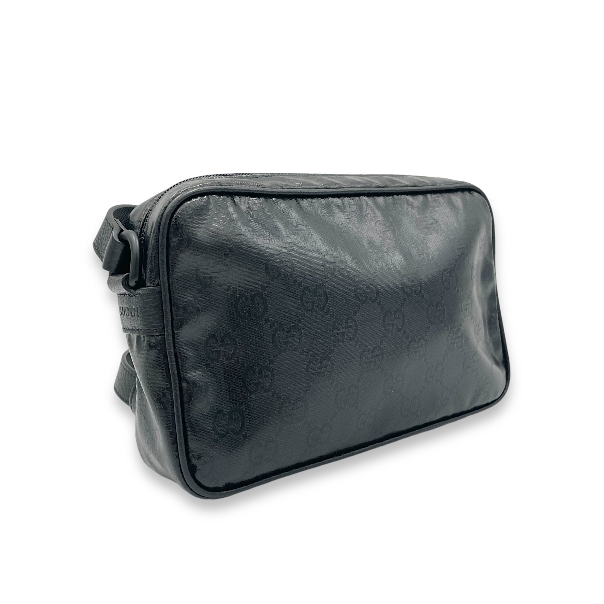 Others Messenger Black in Coated Canvas, black hardware