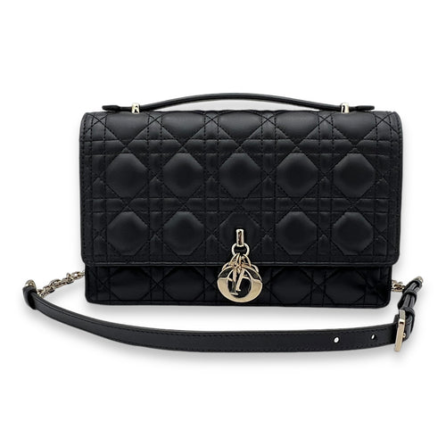 My Dior Top Handle Bag Black in Lambskin, Gold hardware