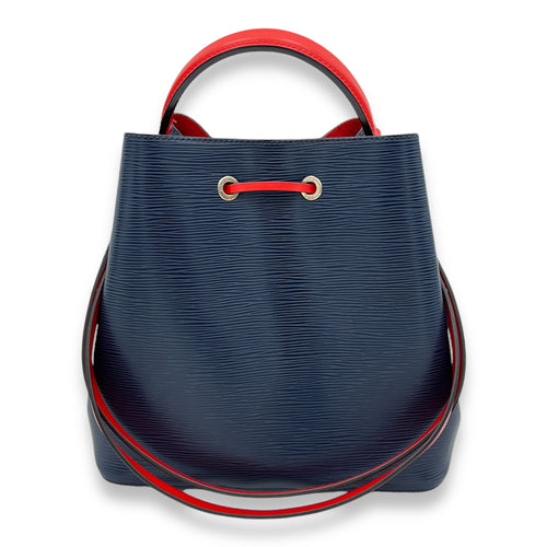 NeoNoe Bucket Bag Blue in Epi Leather, Silver hardware