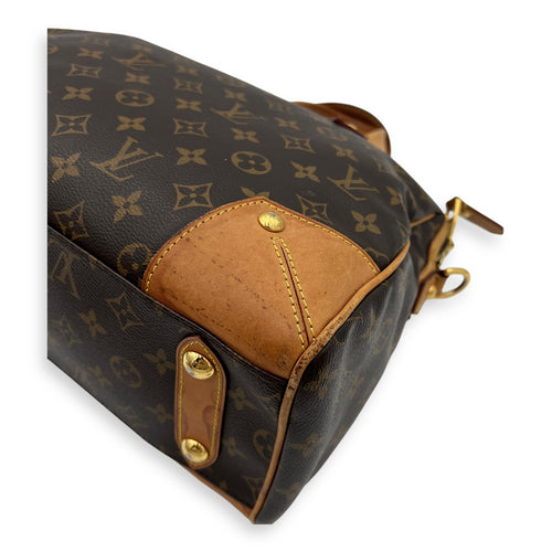 Retiro Top Handle Bag Brown in Monogram Coated Canvas, Gold hardware