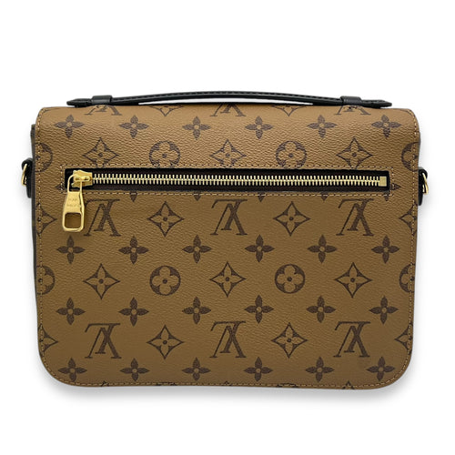 Louis Vuitton Pochette Metis Brown Crossbody Bag in Monogram Coated Canvas, Gold hardware_2