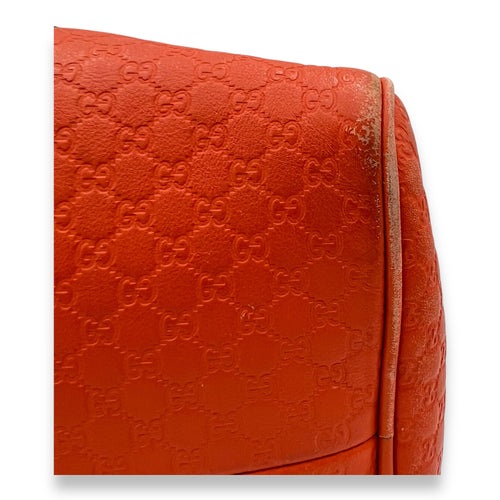 Gucci Boston Top Handle Bag Orange in Guccissima Leather, Gold hardware_8