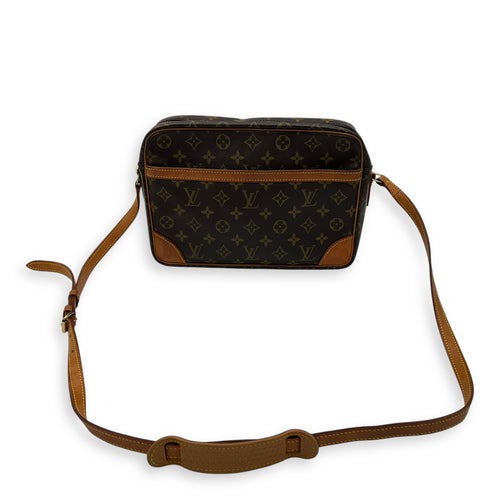 Louis Vuitton Trocadero Crossbody Bag Brown in Monogram Coated Canvas, Gold hardware_15